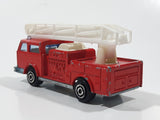 Vintage Majorette Pompier Fire Ladder Truck No. 207 Red 1/100 Scale Die Cast Toy Car Firefighting Rescue Emergency Vehicle