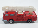 Vintage Majorette Pompier Fire Ladder Truck No. 207 Red 1/100 Scale Die Cast Toy Car Firefighting Rescue Emergency Vehicle