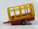 Vintage Majorette Lion Cage Trailer Red with Yellow Cage Die Cast Toy Car Vehicle Made in France