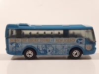 2002 Matchbox Across America New Jersey Ikarus Coach Bus Blue Die Cast Metal Toy Car Vehicle