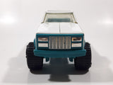 Vintage 1980s Tonka Diver Down Pickup Truck White and Aqua Blue Plastic and Pressed Steel Die Cast Toy Car Vehicle 8" Long