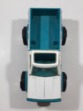 Vintage 1980s Tonka Diver Down Pickup Truck White and Aqua Blue Plastic and Pressed Steel Die Cast Toy Car Vehicle 8" Long