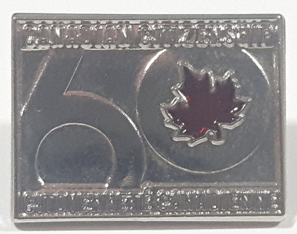 Canadian Citizenship 60 Years 5/8" to 7/8" Enamel Metal Lapel Pin