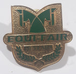 Equi-Fair 10 Years Horse Head and Laurel Branch Themed 1" x 1" Enamel Metal Lapel Pin