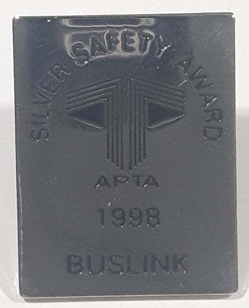 1988 Buslink Transit APTA Silver Safety Award 5/8" x 7/8" Metal Lapel Pin