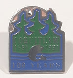 Coquitlam 1891-1991 Fishing Themed 1/4" x 5/8" Enamel Metal Lapel Pin