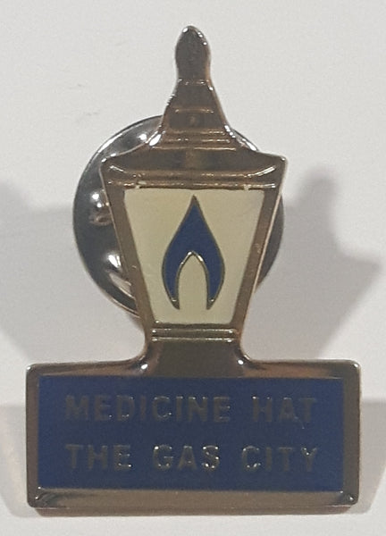 Medicine Hat The Gas City 3/4" x 1 1/16" Metal Lapel Pin