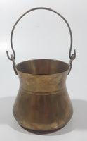 Vintage Miniature 2 1/2" Tall Brass Metal Pail