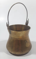 Vintage Miniature 2 1/2" Tall Brass Metal Pail