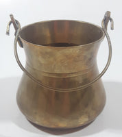 Vintage Miniature 2 1/2" Tall Brass Metal Pail