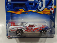 2002 Hot Wheels Star Spangled 1968 El Camino White Die Cast Toy Car Vehicle New in Package