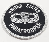 United States Paratrooper Black Round 3" Fabric Military Insignia Patch Badge