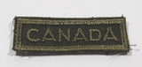 Canada Army Green Bar Shaped 3/4" x 2 1/4" Fabric Military Insignia Patch Badge