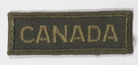 Canada Army Green Bar Shaped 3/4" x 2 1/4" Fabric Military Insignia Patch Badge