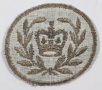 Canada Army Royal Kings Crown with Laurel Wreath 1 7/8" x 2 1/8" Fabric Military Insignia Patch Badge