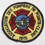 1970 Association Des Pompiers De Pointe-Claire APPC Firefighters 3 1/2" Fabric Military Insignia Patch Badge Montreal Quebec