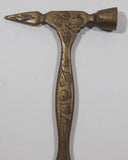 Antique Hammer Ice Pick Engraved Solid Brass Metal Bottle Opener