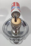 Super Rare 1980s Pepsi Cola Frozen Moments of Aspen Floating Pouring Can and Glass Cup Illusion on Metal Serving Tray
