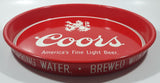 Vintage Coors America's Fine Light Beer 13" Diameter Round Metal Red Beverage Serving Tray