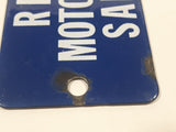 Antique RPM Motor Oil SAE 20 Blue Porcelain Enamel Metal Fuel Tag 2" x 3"