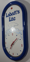 Rare Labatt's Lite Beer Polar Bear Themed 10 5/8" x 20 1/4" Plastic Wall Clock