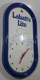 Rare Labatt's Lite Beer Polar Bear Themed 10 5/8" x 20 1/4" Plastic Wall Clock