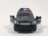 MiniAuto 6401H Police Special Agent Black Pull Back Die Cast Toy Car Vehicle with Opening Doors