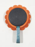 Vintage 1970s Orange and Yellow Plastic 1 1/2" Fridge Magnet Hanging Spoon Clip