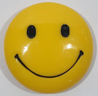 Yellow Smiley Face 1 3/4" Round 3D Fridge Magnet