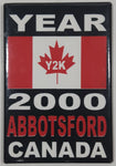 Year 2000 Abbotsford Canada Y2K Maple Leaf Flag Themed 2 1/8" x 3" Fridge Magnet