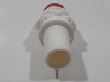 True Zoo Henri Gnome Shaped White with Red Hat 4 3/8" Tall Rubber Wine Bottle Stopper and Pourer