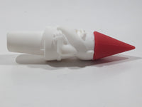 True Zoo Henri Gnome Shaped White with Red Hat 4 3/8" Tall Rubber Wine Bottle Stopper and Pourer