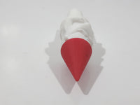 True Zoo Henri Gnome Shaped White with Red Hat 4 3/8" Tall Rubber Wine Bottle Stopper and Pourer