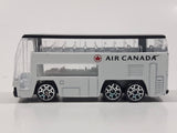 RealToy Air Canada Shuttle Double Decker Bus White Die Cast Toy Car Vehicle