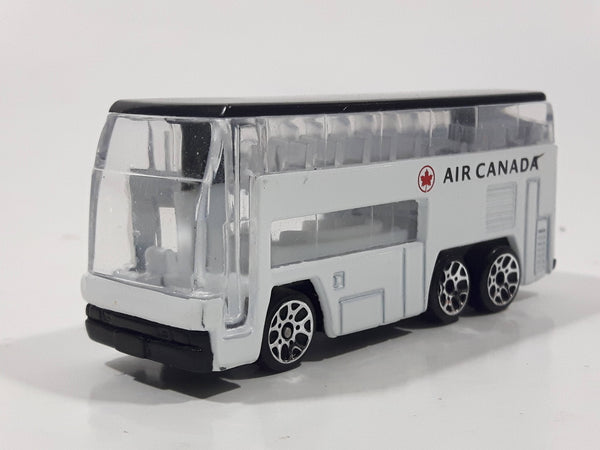 RealToy Air Canada Shuttle Double Decker Bus White Die Cast Toy Car Vehicle