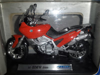 Welly BMW Motorcycle Series '97 BMW F650 Motor Cycle Street Bike Red 1/18 Scale Die Cast Toy Vehicle New in Package