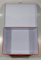 2008 BC Government Act Now CFL BC Lions Football Team "Every Move Is A Good Move" Orange and White Metal Lunch Box