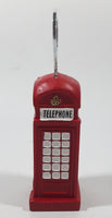 U.K. British London England Red Telephone Booth Shaped 5 1/2" Tall Resin Bottle Opener Corkscrew