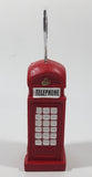 U.K. British London England Red Telephone Booth Shaped 5 1/2" Tall Resin Bottle Opener Corkscrew