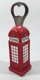 U.K. British London England Red Telephone Booth Shaped 5 1/2" Tall Resin Bottle Opener Corkscrew