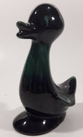 Vintage 1960s Blue Mountain Pottery Duck Duckling Bird Drip Glaze Decorative Pottery Ornament