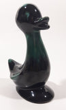 Vintage 1960s Blue Mountain Pottery Duck Duckling Bird Drip Glaze Decorative Pottery Ornament