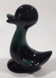 Vintage 1960s Blue Mountain Pottery Duck Duckling Bird Drip Glaze Decorative Pottery Ornament