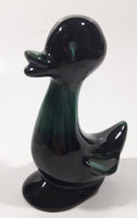 Vintage 1960s Blue Mountain Pottery Duck Duckling Bird Drip Glaze Decorative Pottery Ornament