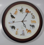 Club Minou Mon Amous Cat Lover's Club Round 13 1/4" Wall Clock with Sound