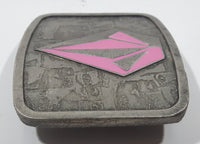 Volcom Pink Enamel Engraved Metal Belt Buckle
