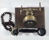 Antique Style Paramount Collection Classic Series Model 1911 Presidential Brass Eagle Wood Cased Ornate Engraved Push Button Telephone