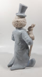 Paul Sebastian Design Clown with Top Hat and Cane Holding Rabbit 9 1/2" Tall Porcelain Figurine