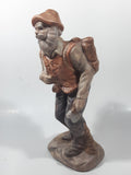 Vintage Mcnees Mold Man Carrying Log Pack 9 1/4" Tall Ceramic Figurine