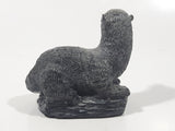 Vintage WE A Wolf Original Otter 3" Long Carved Soapstone Wildlife Figurine